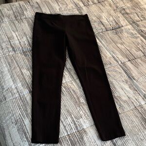 DKNY Black Textured Pull On Ankle Pants - Size Small